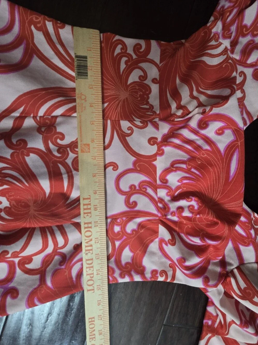 Vintage 60s Hawaii Nei Honolulu Psychedelic Bell Sleeve Maxi Dress Pink Sz 10 - Picture 11 of 12